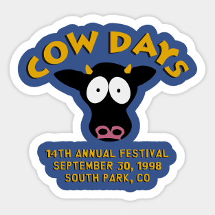 Cow Days '98 Sticker